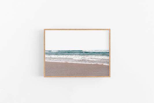 Beach Waves | Coastal Beach Living Room Print - Beach Art Print | Lynette Cooper Prints & Sketches