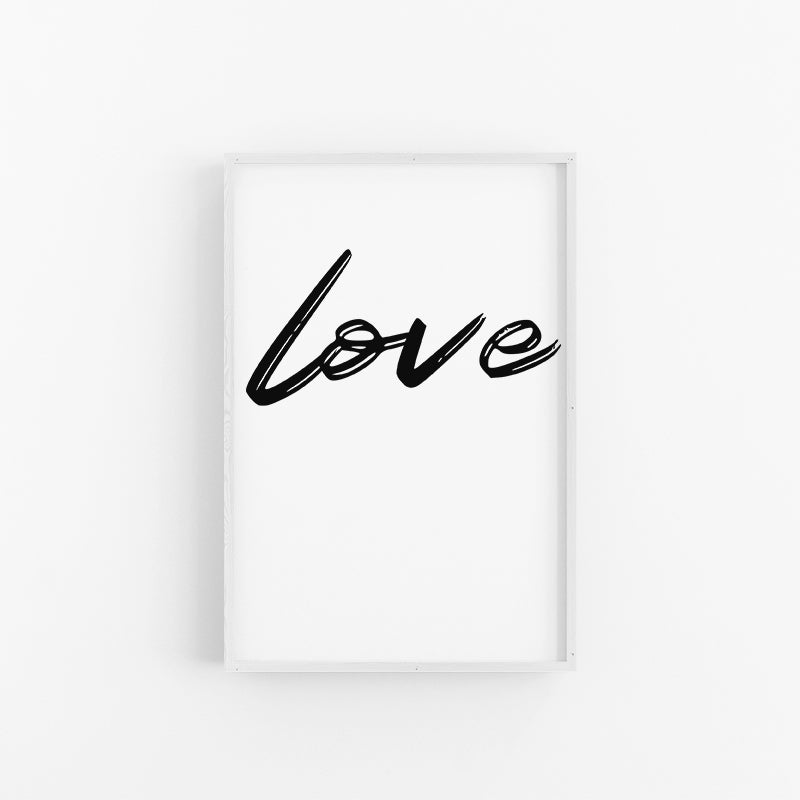 Love Typography Print | Word Art Print | Lynette Cooper Prints and Sketches
