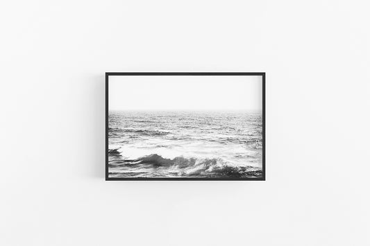 Ocean (B&W) | Black & White Coastal Ocean Photographic Wall Print | Lynette Cooper Prints & Sketches