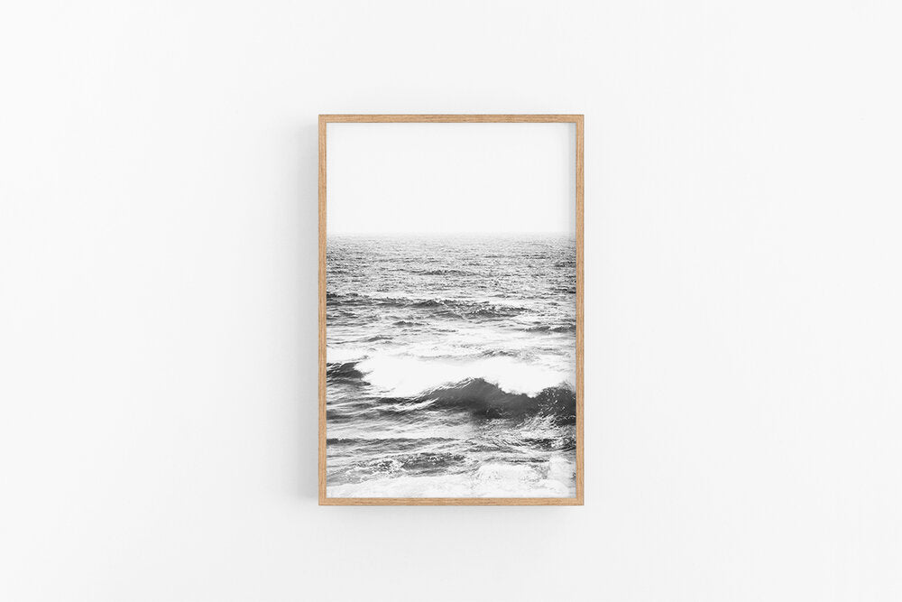 Ocean (Portrait) I (Black & White)