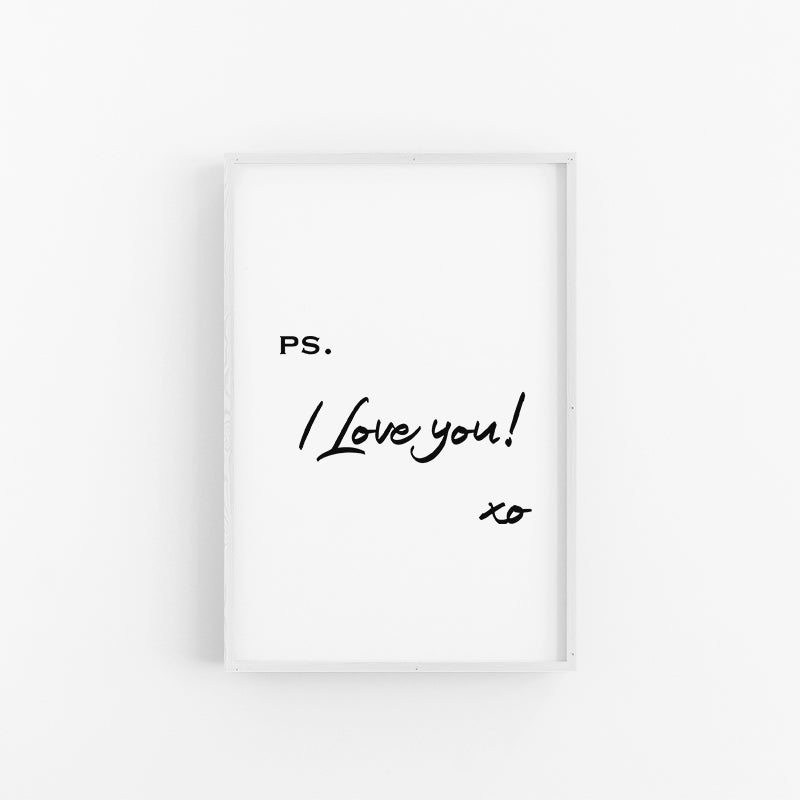 PS I love You Typography Print | Words Print | Lynette Cooper Prints and Sketches