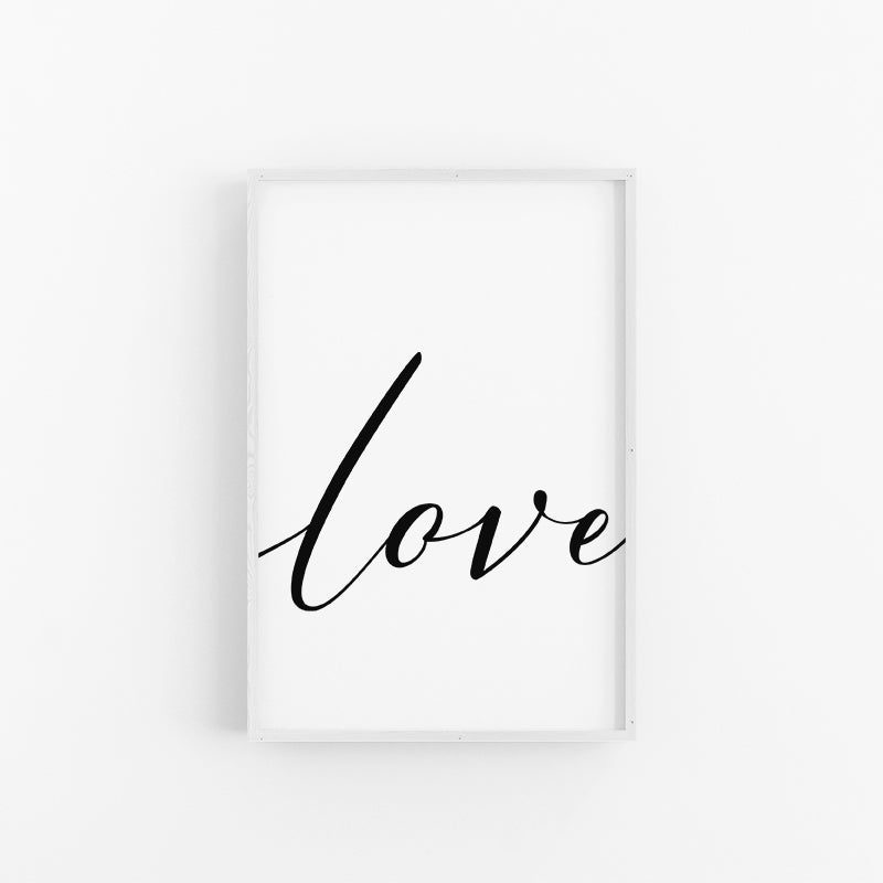 Love Typography Print | Word Art Print | Lynette Cooper Prints and Sketches